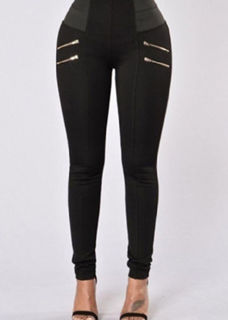 Double Zipper Leggings Sexy Lingerie